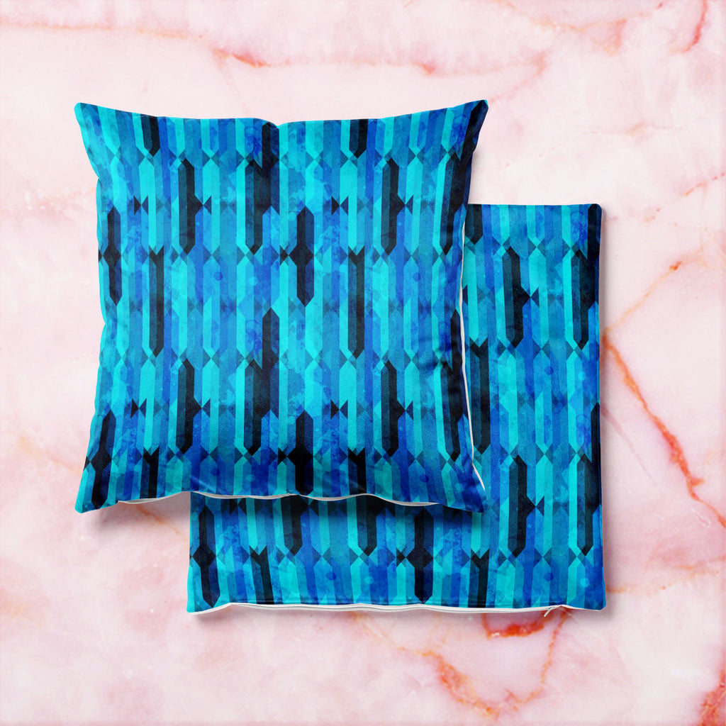 Blue Crystal D2 Cushion Cover Throw Pillow-Cushion Covers-CUS_CV-IC 5007606 IC 5007606, Abstract Expressionism, Abstracts, Ancient, Art and Paintings, Decorative, Diamond, Digital, Digital Art, Geometric, Geometric Abstraction, Graphic, Historical, Illustrations, Marble and Stone, Medieval, Modern Art, Patterns, Retro, Semi Abstract, Signs, Signs and Symbols, Triangles, Vintage, blue, crystal, d2, cushion, cover, throw, pillow, abstract, art, artistic, backdrop, background, beautiful, beauty, color, concept