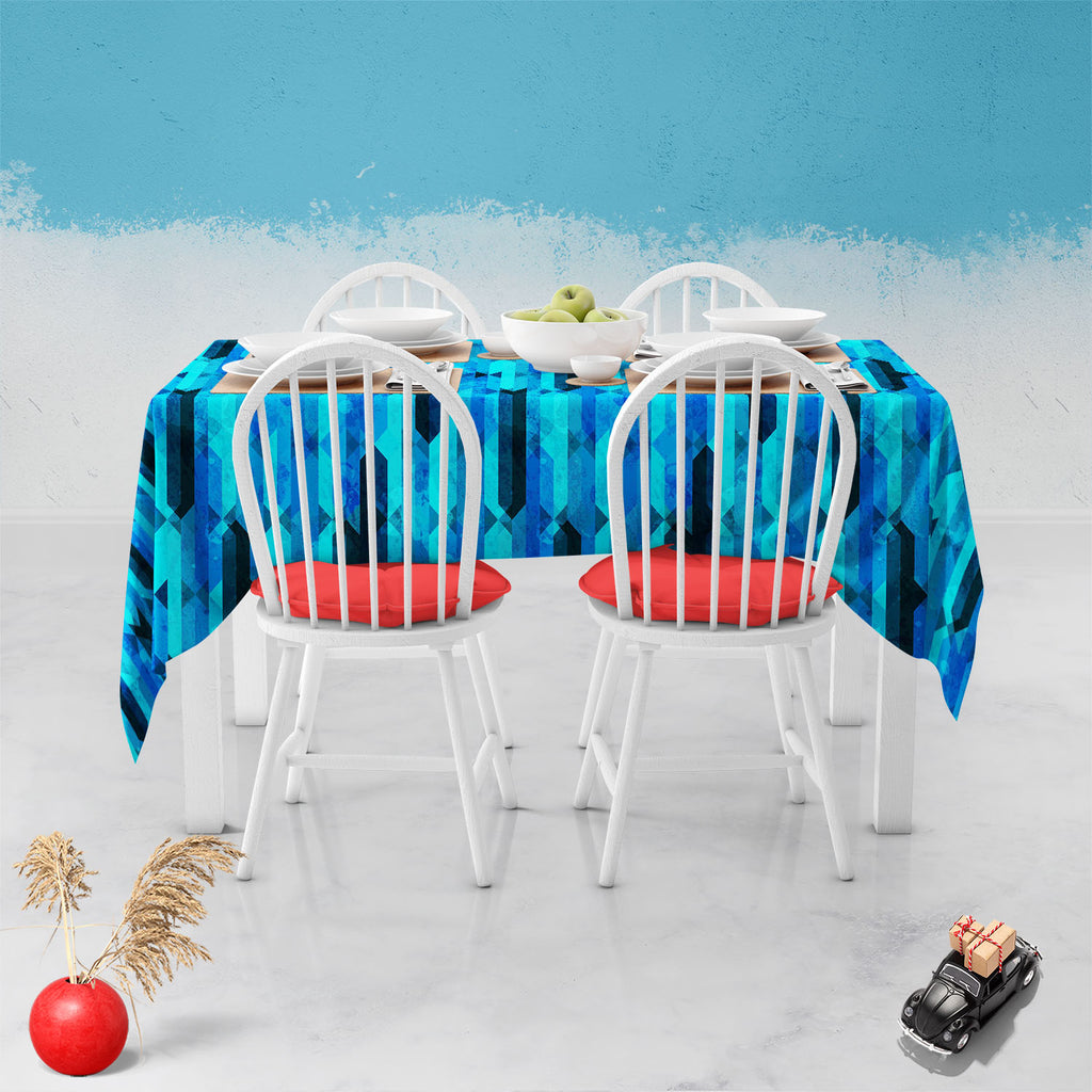 Blue Crystal D2 Table Cloth Cover-Table Covers-CVR_TB_NR-IC 5007606 IC 5007606, Abstract Expressionism, Abstracts, Ancient, Art and Paintings, Decorative, Diamond, Digital, Digital Art, Geometric, Geometric Abstraction, Graphic, Historical, Illustrations, Marble and Stone, Medieval, Modern Art, Patterns, Retro, Semi Abstract, Signs, Signs and Symbols, Triangles, Vintage, blue, crystal, d2, table, cloth, cover, abstract, art, artistic, backdrop, background, beautiful, beauty, color, concept, cool, creative, 