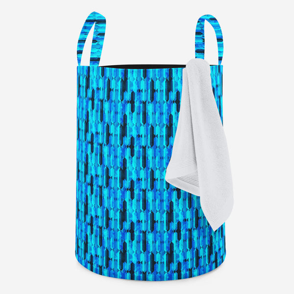 Blue Crystal Foldable Open Storage Bin | Organizer Box, Toy Basket, Shelf Box, Laundry Bag | Canvas Fabric-Storage Bins-STR_BI_RD-IC 5007606 IC 5007606, Abstract Expressionism, Abstracts, Ancient, Art and Paintings, Decorative, Diamond, Digital, Digital Art, Geometric, Geometric Abstraction, Graphic, Historical, Illustrations, Marble and Stone, Medieval, Modern Art, Patterns, Retro, Semi Abstract, Signs, Signs and Symbols, Triangles, Vintage, blue, crystal, foldable, open, storage, bin, organizer, box, toy,