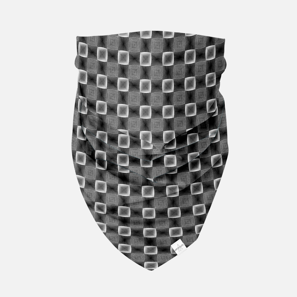 Monochrome Diamond Printed Bandana | Headband Headwear Wristband Balaclava | Unisex | Soft Poly Fabric-Bandanas--IC 5007607 IC 5007607, Abstract Expressionism, Abstracts, Art and Paintings, Black, Black and White, Circle, Diamond, Digital, Digital Art, Geometric, Geometric Abstraction, Graphic, Grid Art, Illustrations, Modern Art, Patterns, Semi Abstract, Signs, Signs and Symbols, Stripes, White, monochrome, printed, bandana, headband, headwear, wristband, balaclava, unisex, soft, poly, fabric, abstract, ab