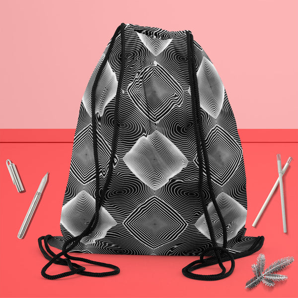 Monochrome Diamond D3 Backpack for Students | College & Travel Bag-Backpacks-BPK_FB_DS-IC 5007607 IC 5007607, Abstract Expressionism, Abstracts, Art and Paintings, Black, Black and White, Circle, Diamond, Digital, Digital Art, Geometric, Geometric Abstraction, Graphic, Grid Art, Illustrations, Modern Art, Patterns, Semi Abstract, Signs, Signs and Symbols, Stripes, White, monochrome, d3, canvas, backpack, for, students, college, travel, bag, abstract, abstraction, art, background, circular, curve, design, di