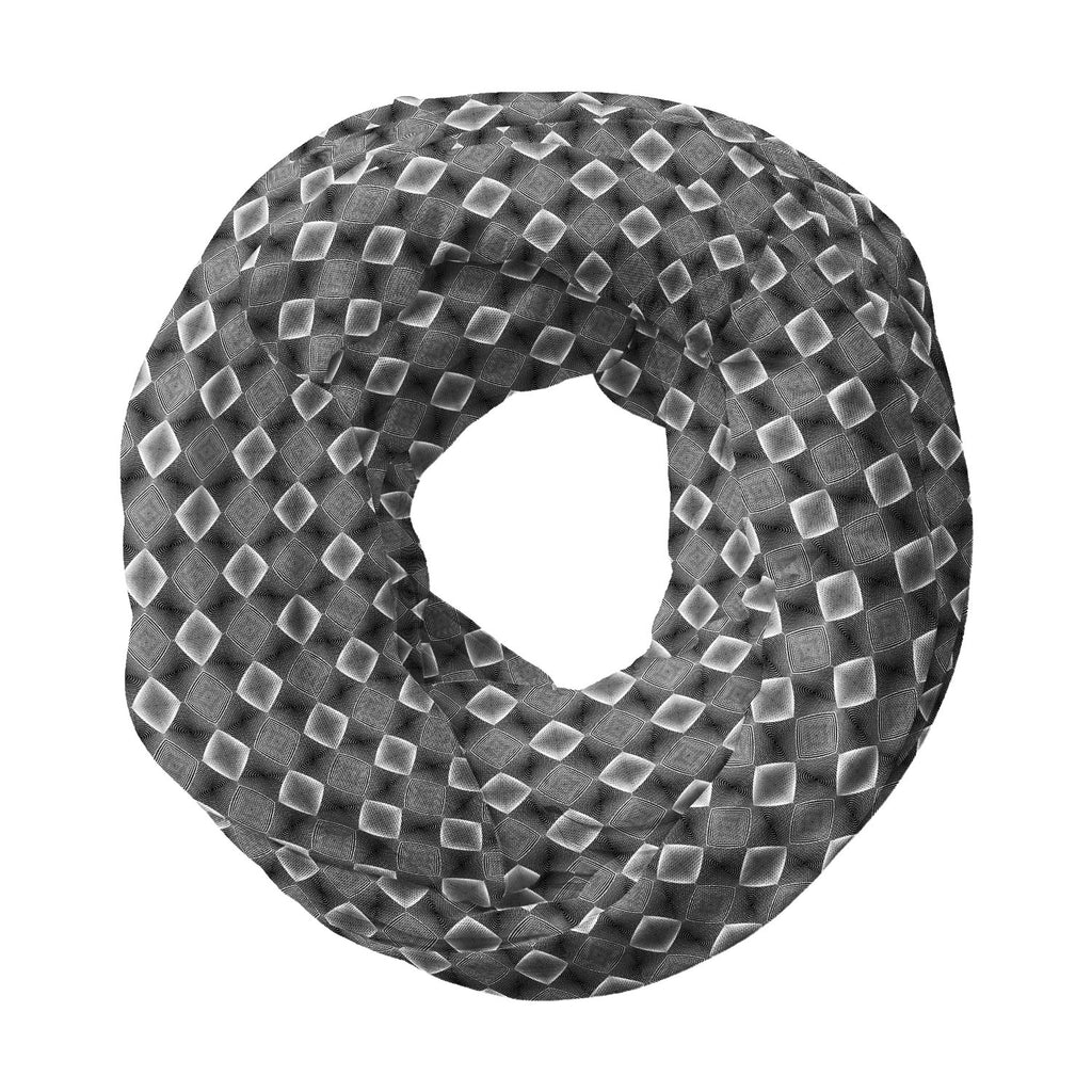 Monochrome Diamond Printed Wraparound Infinity Loop Scarf | Girls & Women | Soft Poly Fabric-Scarfs Infinity Loop--IC 5007607 IC 5007607, Abstract Expressionism, Abstracts, Art and Paintings, Black, Black and White, Circle, Diamond, Digital, Digital Art, Geometric, Geometric Abstraction, Graphic, Grid Art, Illustrations, Modern Art, Patterns, Semi Abstract, Signs, Signs and Symbols, Stripes, White, monochrome, printed, wraparound, infinity, loop, scarf, girls, women, soft, poly, fabric, abstract, abstractio
