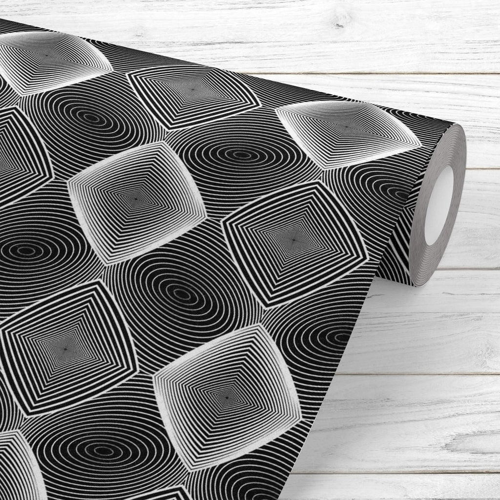 Monochrome Diamond D3 Wallpaper Roll-Wallpapers Peel & Stick-WAL_PA-IC 5007607 IC 5007607, Abstract Expressionism, Abstracts, Art and Paintings, Black, Black and White, Circle, Diamond, Digital, Digital Art, Geometric, Geometric Abstraction, Graphic, Grid Art, Illustrations, Modern Art, Patterns, Semi Abstract, Signs, Signs and Symbols, Stripes, White, monochrome, d3, wallpaper, roll, abstract, abstraction, art, background, circular, curve, design, diagonal, ellipse, endless, futuristic, geometrical, grey, 