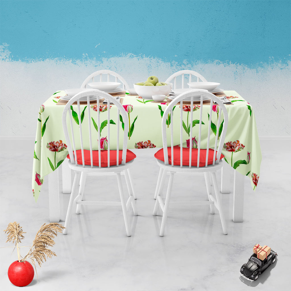 Tulips Table Cloth Cover-Table Covers-CVR_TB_NR-IC 5007608 IC 5007608, Black and White, Botanical, Drawing, Floral, Flowers, Illustrations, Nature, Patterns, Watercolour, White, tulips, table, cloth, cover, beautiful, blossom, bouquet, card, decoration, flower, garden, green, greeting, hand, painted, illustration, lawn, leaf, mothers, day, pink, plant, red, seamless, pattern, spring, tulip, watercolor, artzfolio, table cloth, table cover, dining table cloth, round table cloth, plastic sheet for dining table