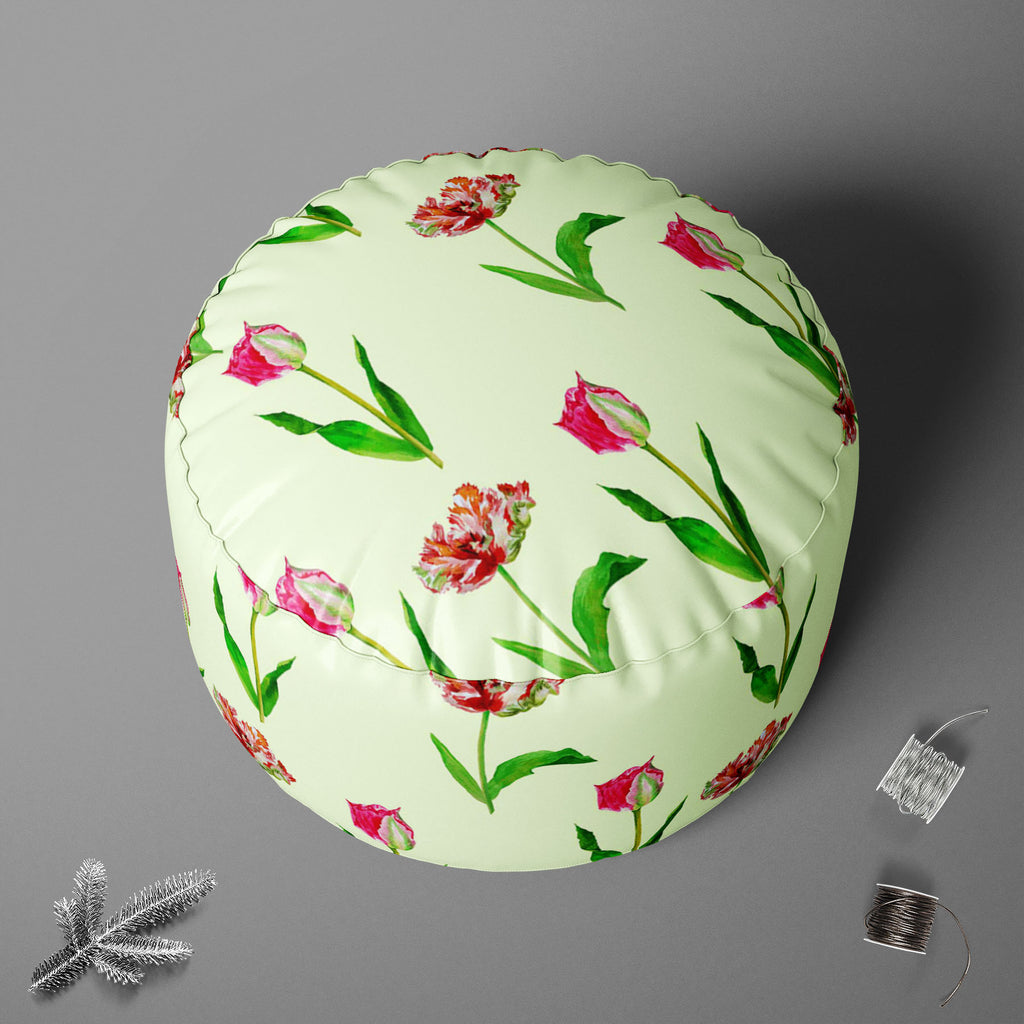 Tulips Footstool Footrest Puffy Pouffe Ottoman Bean Bag | Canvas Fabric-Footstools-FST_CB_BN-IC 5007608 IC 5007608, Black and White, Botanical, Drawing, Floral, Flowers, Illustrations, Nature, Patterns, Watercolour, White, tulips, footstool, footrest, puffy, pouffe, ottoman, bean, bag, canvas, fabric, beautiful, blossom, bouquet, card, decoration, flower, garden, green, greeting, hand, painted, illustration, lawn, leaf, mothers, day, pink, plant, red, seamless, pattern, spring, tulip, watercolor, artzfolio,