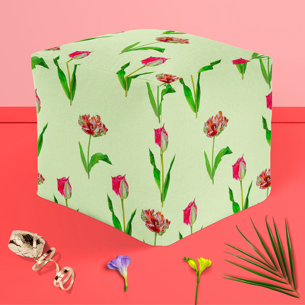 Tulips Footstool Footrest Puffy Pouffe Ottoman Bean Bag | Canvas Fabric-Footstools-FST_CB_BN-IC 5007608 IC 5007608, Black and White, Botanical, Drawing, Floral, Flowers, Illustrations, Nature, Patterns, Watercolour, White, tulips, puffy, pouffe, ottoman, footstool, footrest, bean, bag, canvas, fabric, beautiful, blossom, bouquet, card, decoration, flower, garden, green, greeting, hand, painted, illustration, lawn, leaf, mothers, day, pink, plant, red, seamless, pattern, spring, tulip, watercolor, artzfolio,
