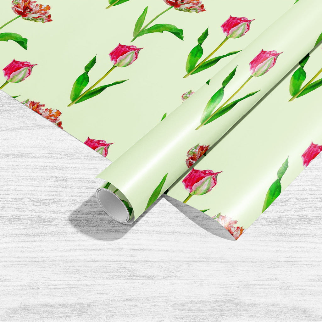 Tulips Art & Craft Gift Wrapping Paper-Wrapping Papers-WRP_PP-IC 5007608 IC 5007608, Black and White, Botanical, Drawing, Floral, Flowers, Illustrations, Nature, Patterns, Watercolour, White, tulips, art, craft, gift, wrapping, paper, beautiful, blossom, bouquet, card, decoration, flower, garden, green, greeting, hand, painted, illustration, lawn, leaf, mothers, day, pink, plant, red, seamless, pattern, spring, tulip, watercolor, artzfolio, wrapping paper, gift wrapping paper, gift wrapping, birthday wrappi
