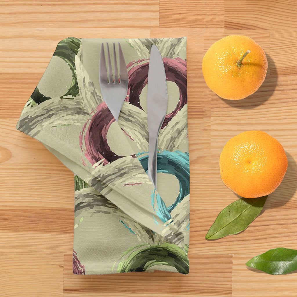 Fluffy Circles D1 Table Napkin-Table Napkins-NAP_TB-IC 5007609 IC 5007609, Abstract Expressionism, Abstracts, Ancient, Art and Paintings, Black and White, Botanical, Circle, Dots, Drawing, Fashion, Floral, Flowers, Geometric, Geometric Abstraction, Historical, Illustrations, Medieval, Nature, Patterns, Retro, Semi Abstract, Signs, Signs and Symbols, Vintage, White, fluffy, circles, d1, table, napkin, abstract, art, background, circular, color, cover, decoration, design, dot, element, fabric, focus, geometry