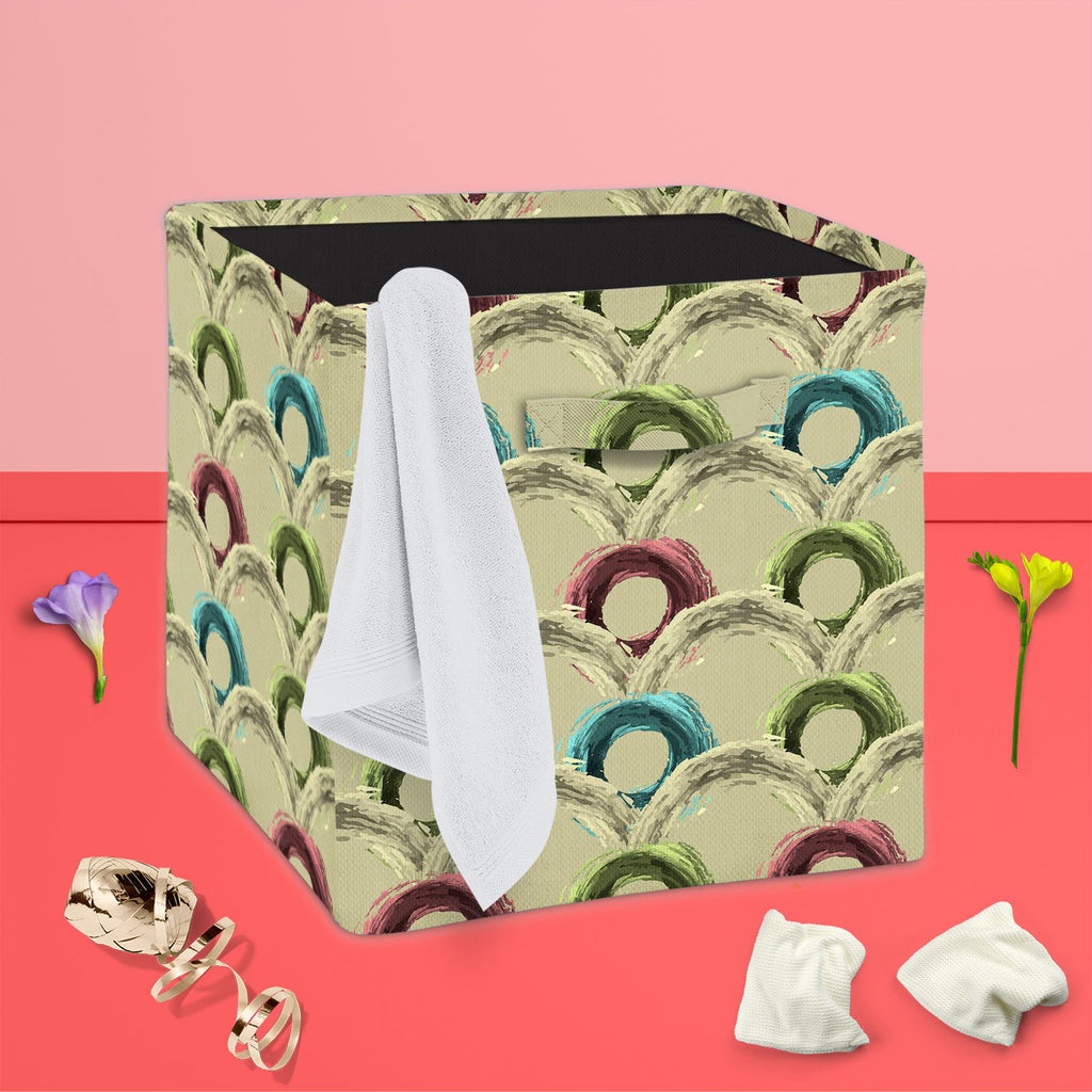 Fluffy Circles D1 Foldable Open Storage Bin | Organizer Box, Toy Basket, Shelf Box, Laundry Bag | Canvas Fabric-Storage Bins-STR_BI_CB-IC 5007609 IC 5007609, Abstract Expressionism, Abstracts, Ancient, Art and Paintings, Black and White, Botanical, Circle, Dots, Drawing, Fashion, Floral, Flowers, Geometric, Geometric Abstraction, Historical, Illustrations, Medieval, Nature, Patterns, Retro, Semi Abstract, Signs, Signs and Symbols, Vintage, White, fluffy, circles, d1, foldable, open, storage, bin, organizer,