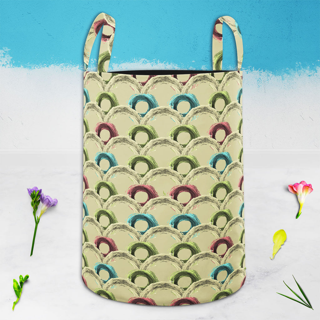 Fluffy Circles D1 Foldable Open Storage Bin | Organizer Box, Toy Basket, Shelf Box, Laundry Bag | Canvas Fabric-Storage Bins-STR_BI_CB-IC 5007609 IC 5007609, Abstract Expressionism, Abstracts, Ancient, Art and Paintings, Black and White, Botanical, Circle, Dots, Drawing, Fashion, Floral, Flowers, Geometric, Geometric Abstraction, Historical, Illustrations, Medieval, Nature, Patterns, Retro, Semi Abstract, Signs, Signs and Symbols, Vintage, White, fluffy, circles, d1, foldable, open, storage, bin, organizer,