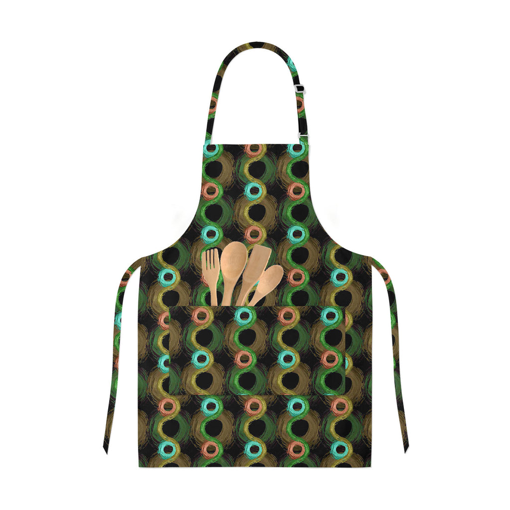 Fluffy Circles Apron | Adjustable, Free Size & Waist Tiebacks-Aprons Neck to Knee-APR_NK_KN-IC 5007610 IC 5007610, Abstract Expressionism, Abstracts, Ancient, Art and Paintings, Black and White, Botanical, Circle, Dots, Drawing, Fashion, Floral, Flowers, Geometric, Geometric Abstraction, God Ram, Hinduism, Historical, Illustrations, Medieval, Nature, Patterns, Retro, Semi Abstract, Signs, Signs and Symbols, Vintage, White, fluffy, circles, apron, adjustable, free, size, waist, tiebacks, abstract, art, backg