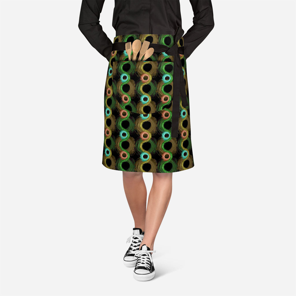 Fluffy Circles Apron | Adjustable, Free Size & Waist Tiebacks-Apron Waist to Feet--IC 5007610 IC 5007610, Abstract Expressionism, Abstracts, Ancient, Art and Paintings, Black and White, Botanical, Circle, Dots, Drawing, Fashion, Floral, Flowers, Geometric, Geometric Abstraction, God Ram, Hinduism, Historical, Illustrations, Medieval, Nature, Patterns, Retro, Semi Abstract, Signs, Signs and Symbols, Vintage, White, fluffy, circles, apron, adjustable, free, size, waist, tiebacks, abstract, art, background, ci