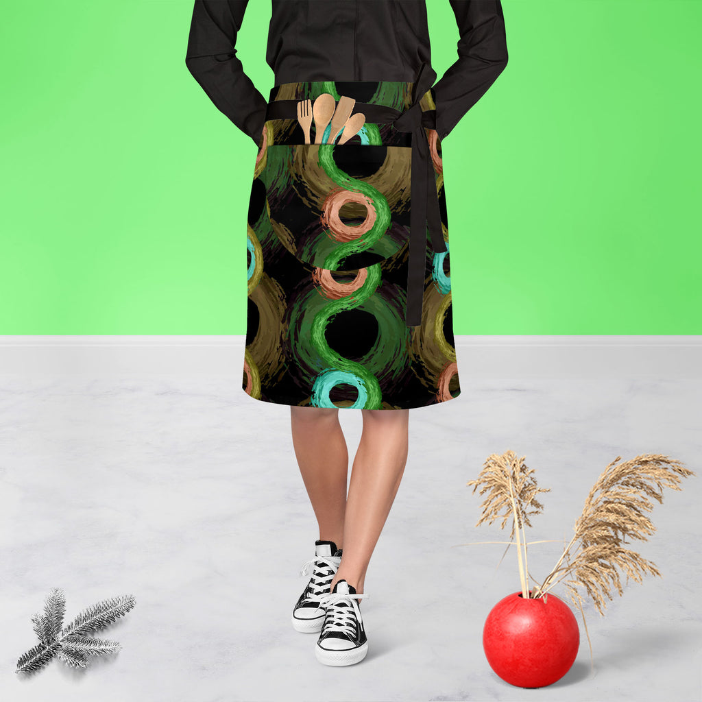 Fluffy Circles D2 Apron | Adjustable, Free Size & Waist Tiebacks-Apron Waist to Knee-APR_WS_KN-IC 5007610 IC 5007610, Abstract Expressionism, Abstracts, Ancient, Art and Paintings, Black and White, Botanical, Circle, Dots, Drawing, Fashion, Floral, Flowers, Geometric, Geometric Abstraction, God Ram, Hinduism, Historical, Illustrations, Medieval, Nature, Patterns, Retro, Semi Abstract, Signs, Signs and Symbols, Vintage, White, fluffy, circles, d2, apron, adjustable, free, size, waist, tiebacks, abstract, art