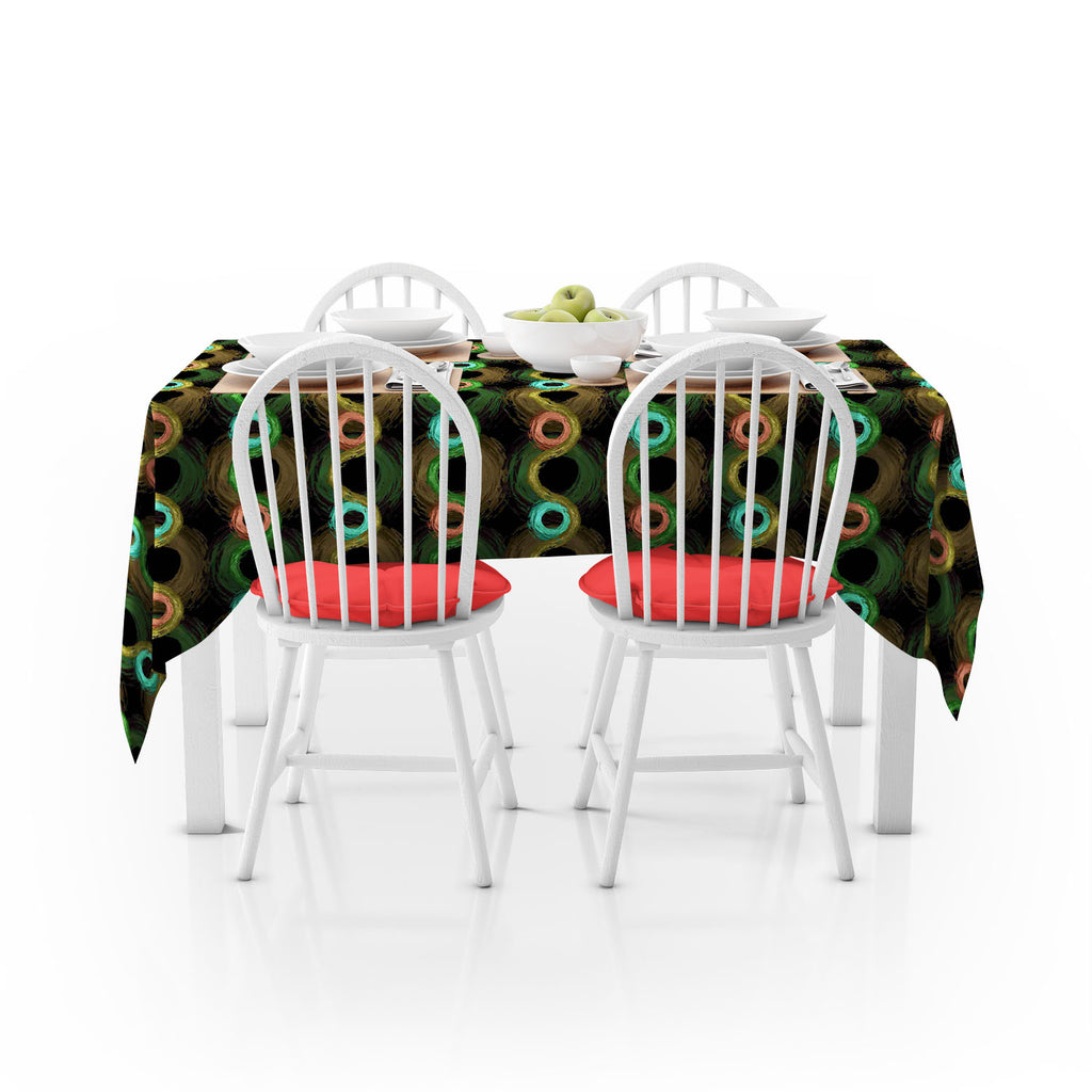 Fluffy Circles Table Cloth Cover-Table Covers-CVR_TB_NR-IC 5007610 IC 5007610, Abstract Expressionism, Abstracts, Ancient, Art and Paintings, Black and White, Botanical, Circle, Dots, Drawing, Fashion, Floral, Flowers, Geometric, Geometric Abstraction, God Ram, Hinduism, Historical, Illustrations, Medieval, Nature, Patterns, Retro, Semi Abstract, Signs, Signs and Symbols, Vintage, White, fluffy, circles, table, cloth, cover, abstract, art, background, circular, color, dark, decoration, design, dot, drama, e