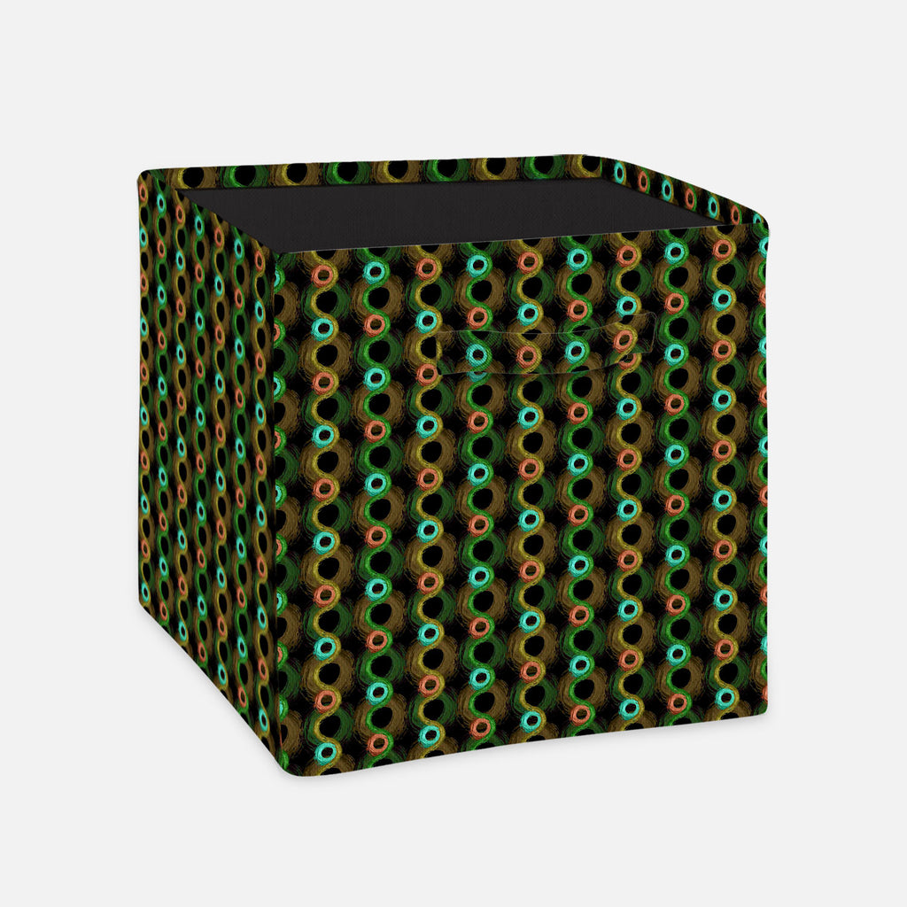 Fluffy Circles Foldable Open Storage Bin | Organizer Box, Toy Basket, Shelf Box, Laundry Bag | Canvas Fabric-Storage Bins-STR_BI_CB-IC 5007610 IC 5007610, Abstract Expressionism, Abstracts, Ancient, Art and Paintings, Black and White, Botanical, Circle, Dots, Drawing, Fashion, Floral, Flowers, Geometric, Geometric Abstraction, God Ram, Hinduism, Historical, Illustrations, Medieval, Nature, Patterns, Retro, Semi Abstract, Signs, Signs and Symbols, Vintage, White, fluffy, circles, foldable, open, storage, bin