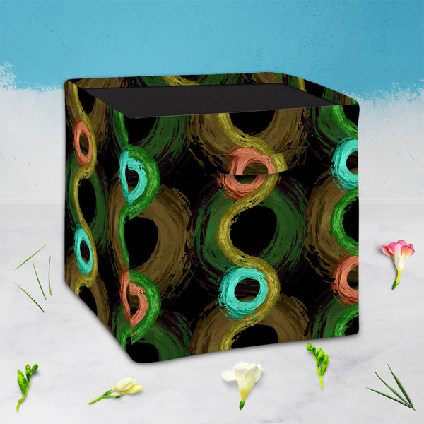 Fluffy Circles D2 Foldable Open Storage Bin | Organizer Box, Toy Basket, Shelf Box, Laundry Bag | Canvas Fabric-Storage Bins-STR_BI_CB-IC 5007610 IC 5007610, Abstract Expressionism, Abstracts, Ancient, Art and Paintings, Black and White, Botanical, Circle, Dots, Drawing, Fashion, Floral, Flowers, Geometric, Geometric Abstraction, God Ram, Hinduism, Historical, Illustrations, Medieval, Nature, Patterns, Retro, Semi Abstract, Signs, Signs and Symbols, Vintage, White, fluffy, circles, d2, foldable, open, stora