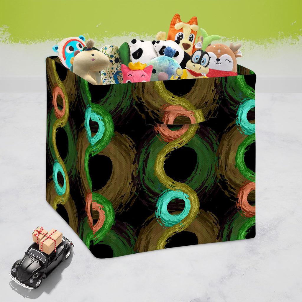 Fluffy Circles D2 Foldable Open Storage Bin | Organizer Box, Toy Basket, Shelf Box, Laundry Bag | Canvas Fabric-Storage Bins-STR_BI_CB-IC 5007610 IC 5007610, Abstract Expressionism, Abstracts, Ancient, Art and Paintings, Black and White, Botanical, Circle, Dots, Drawing, Fashion, Floral, Flowers, Geometric, Geometric Abstraction, God Ram, Hinduism, Historical, Illustrations, Medieval, Nature, Patterns, Retro, Semi Abstract, Signs, Signs and Symbols, Vintage, White, fluffy, circles, d2, foldable, open, stora