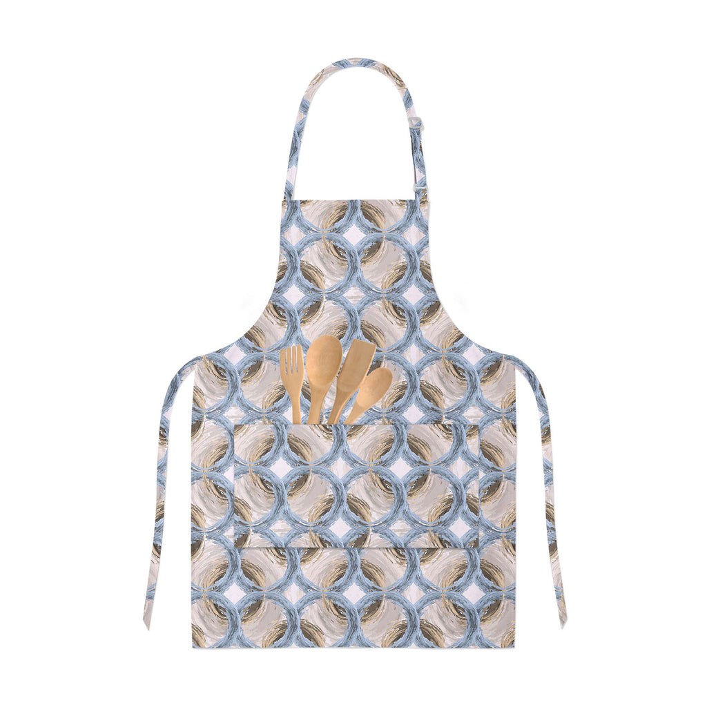 Fluffy Circles Apron | Adjustable, Free Size & Waist Tiebacks-Aprons Neck to Knee-APR_NK_KN-IC 5007611 IC 5007611, Abstract Expressionism, Abstracts, Ancient, Art and Paintings, Black and White, Botanical, Circle, Dots, Drawing, Fashion, Floral, Flowers, Geometric, Geometric Abstraction, Historical, Illustrations, Medieval, Nature, Patterns, Retro, Semi Abstract, Signs, Signs and Symbols, Vintage, White, fluffy, circles, apron, adjustable, free, size, waist, tiebacks, abstract, art, background, brown, circu