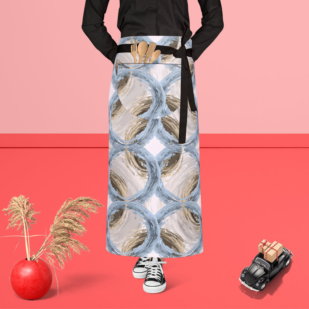 Fluffy Circles D3 Apron | Adjustable, Free Size & Waist Tiebacks-Aprons Waist to Feet-APR_WS_FT-IC 5007611 IC 5007611, Abstract Expressionism, Abstracts, Ancient, Art and Paintings, Black and White, Botanical, Circle, Dots, Drawing, Fashion, Floral, Flowers, Geometric, Geometric Abstraction, Historical, Illustrations, Medieval, Nature, Patterns, Retro, Semi Abstract, Signs, Signs and Symbols, Vintage, White, fluffy, circles, d3, apron, adjustable, free, size, waist, tiebacks, abstract, art, background, brow