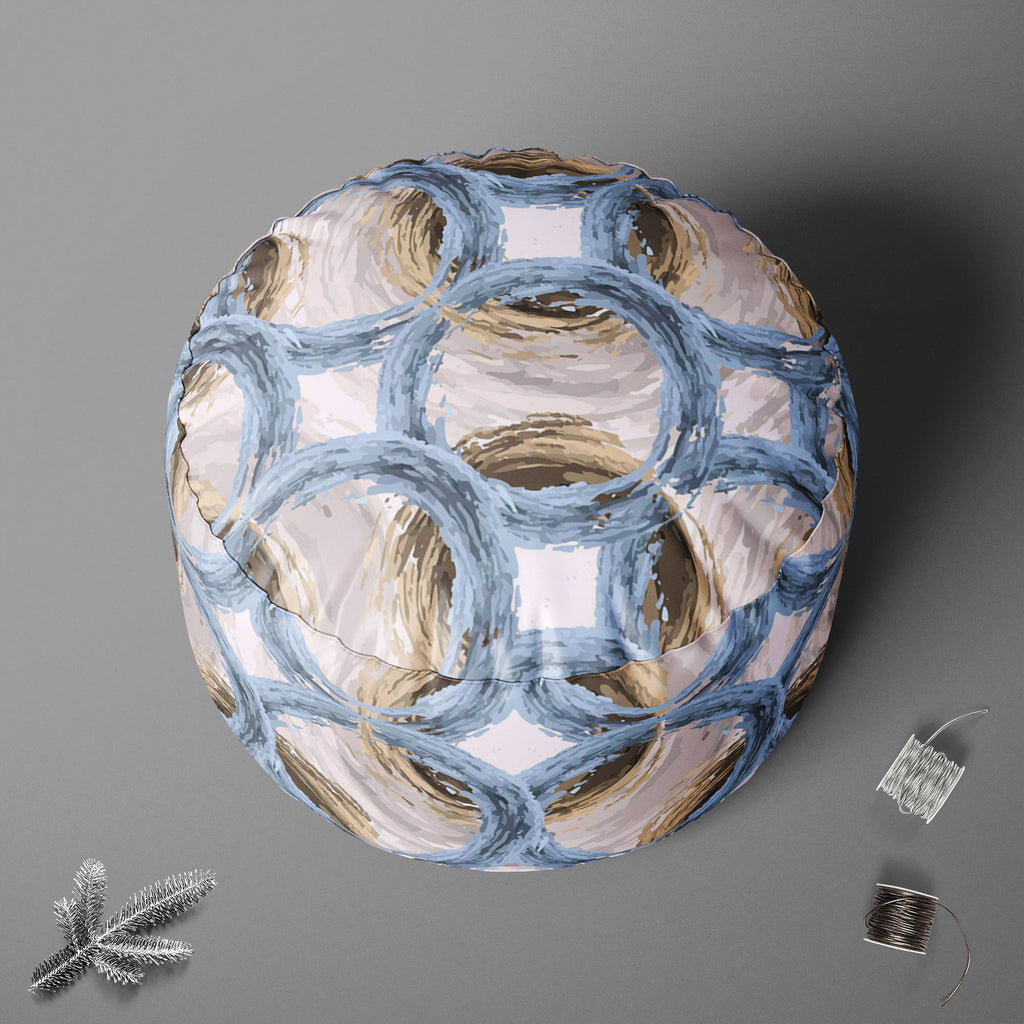 Fluffy Circles D3 Footstool Footrest Puffy Pouffe Ottoman Bean Bag | Canvas Fabric-Footstools-FST_CB_BN-IC 5007611 IC 5007611, Abstract Expressionism, Abstracts, Ancient, Art and Paintings, Black and White, Botanical, Circle, Dots, Drawing, Fashion, Floral, Flowers, Geometric, Geometric Abstraction, Historical, Illustrations, Medieval, Nature, Patterns, Retro, Semi Abstract, Signs, Signs and Symbols, Vintage, White, fluffy, circles, d3, footstool, footrest, puffy, pouffe, ottoman, bean, bag, canvas, fabric,