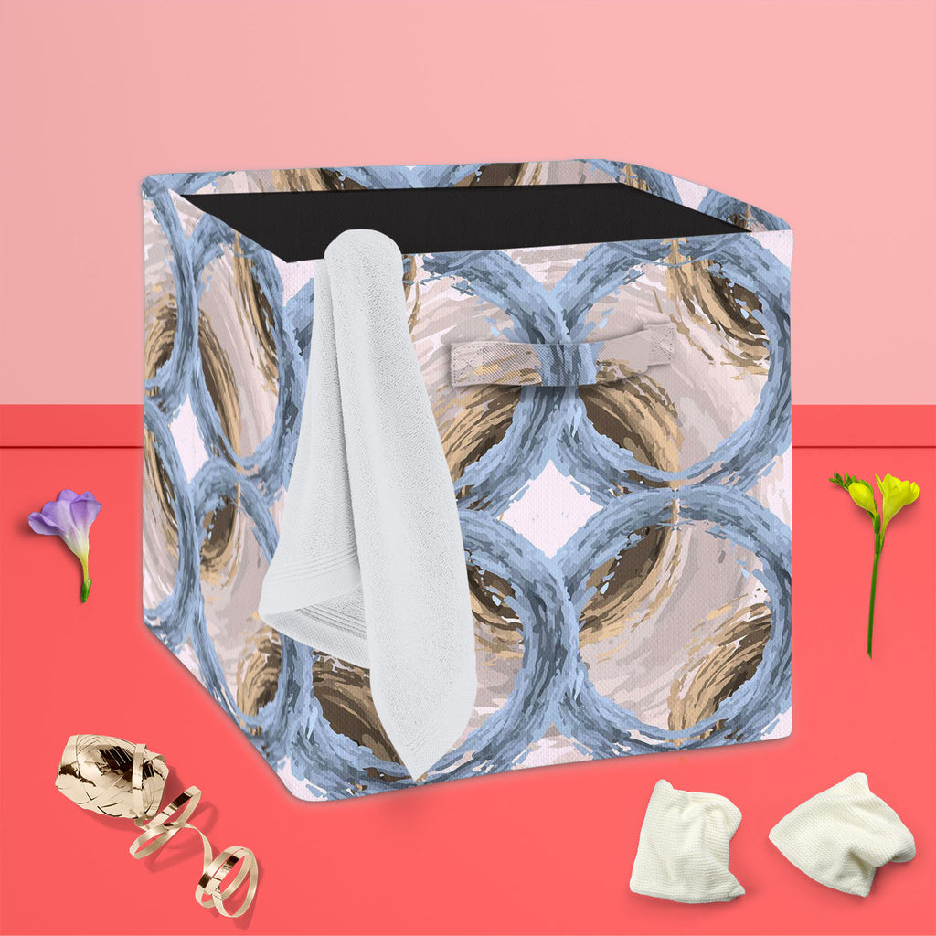 Fluffy Circles D3 Foldable Open Storage Bin | Organizer Box, Toy Basket, Shelf Box, Laundry Bag | Canvas Fabric-Storage Bins-STR_BI_CB-IC 5007611 IC 5007611, Abstract Expressionism, Abstracts, Ancient, Art and Paintings, Black and White, Botanical, Circle, Dots, Drawing, Fashion, Floral, Flowers, Geometric, Geometric Abstraction, Historical, Illustrations, Medieval, Nature, Patterns, Retro, Semi Abstract, Signs, Signs and Symbols, Vintage, White, fluffy, circles, d3, foldable, open, storage, bin, organizer,