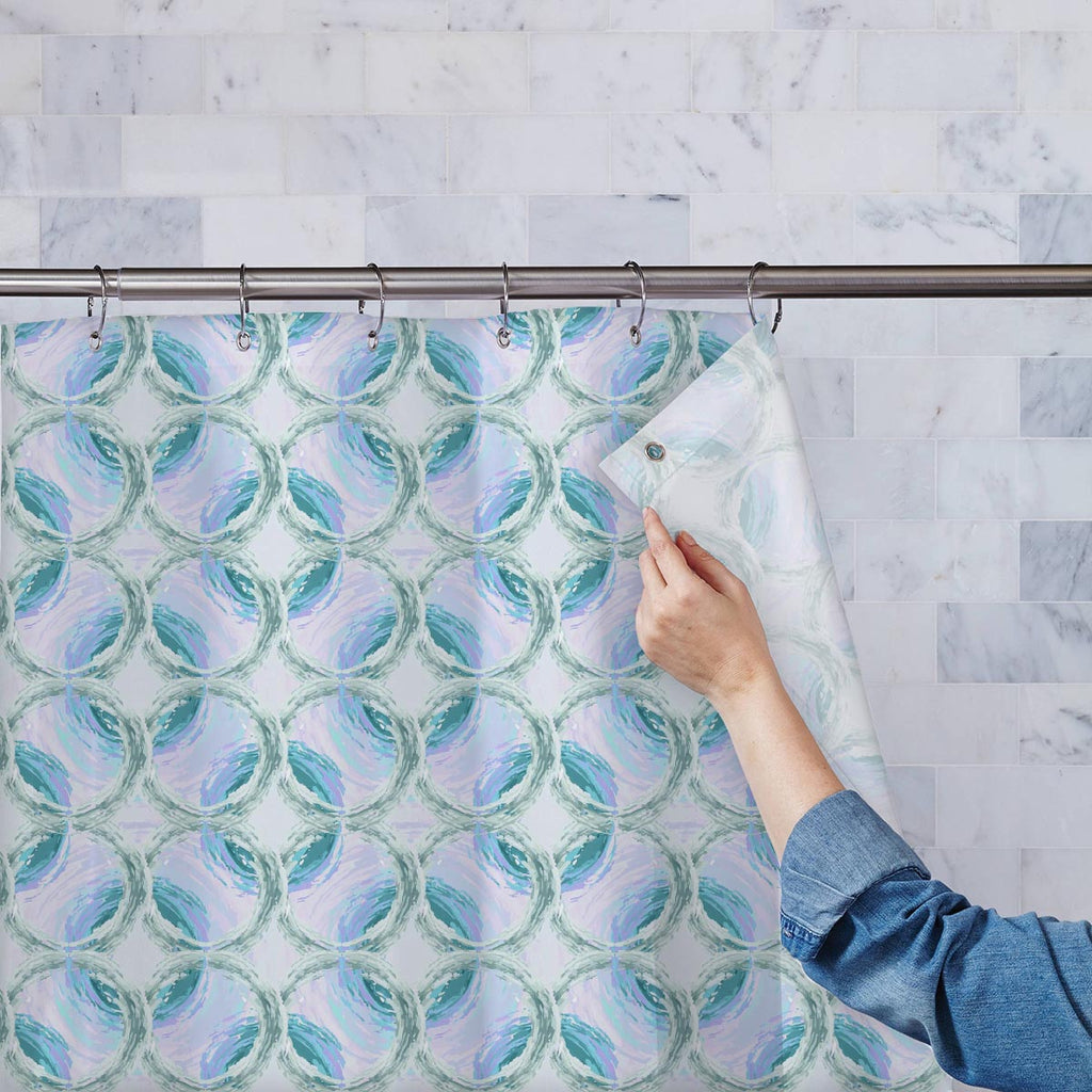 Fluffy Circles Washable Waterproof Shower Curtain-Shower Curtains-CUR_SH-IC 5007612 IC 5007612, Abstract Expressionism, Abstracts, Ancient, Art and Paintings, Black and White, Botanical, Circle, Dots, Drawing, Fashion, Floral, Flowers, Geometric, Geometric Abstraction, Historical, Illustrations, Medieval, Nature, Patterns, Retro, Semi Abstract, Signs, Signs and Symbols, Vintage, White, fluffy, circles, washable, waterproof, shower, curtain, abstract, art, background, circular, cover, decoration, design, dot