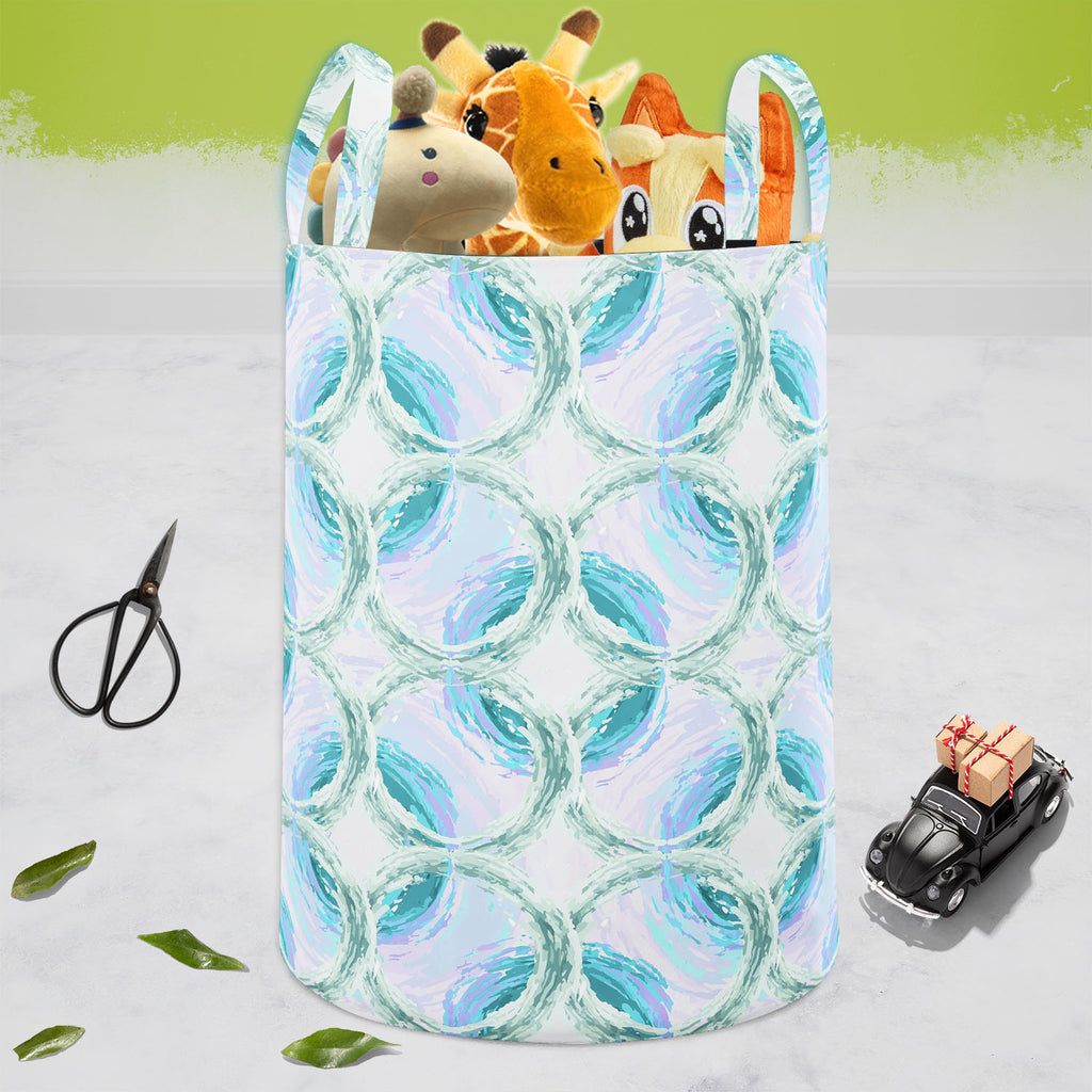 Fluffy Circles D4 Foldable Open Storage Bin | Organizer Box, Toy Basket, Shelf Box, Laundry Bag | Canvas Fabric-Storage Bins-STR_BI_CB-IC 5007612 IC 5007612, Abstract Expressionism, Abstracts, Ancient, Art and Paintings, Black and White, Botanical, Circle, Dots, Drawing, Fashion, Floral, Flowers, Geometric, Geometric Abstraction, Historical, Illustrations, Medieval, Nature, Patterns, Retro, Semi Abstract, Signs, Signs and Symbols, Vintage, White, fluffy, circles, d4, foldable, open, storage, bin, organizer,