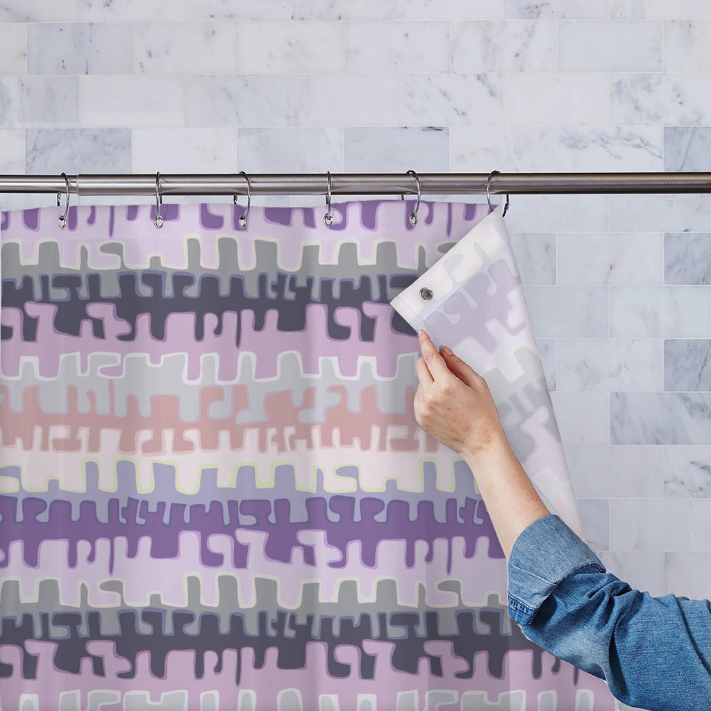 Brushstrokes & Stripes D2 Washable Waterproof Shower Curtain-Shower Curtains-CUR_SH-IC 5007613 IC 5007613, Abstract Expressionism, Abstracts, Ancient, Bohemian, Check, Digital, Digital Art, Fashion, Geometric, Geometric Abstraction, Graffiti, Graphic, Historical, Illustrations, Medieval, Modern Art, Patterns, Plaid, Retro, Semi Abstract, Signs, Signs and Symbols, Stripes, Tropical, Vintage, Watercolour, brushstrokes, d2, washable, waterproof, shower, curtain, abstract, background, boho, bold, bright, brush,