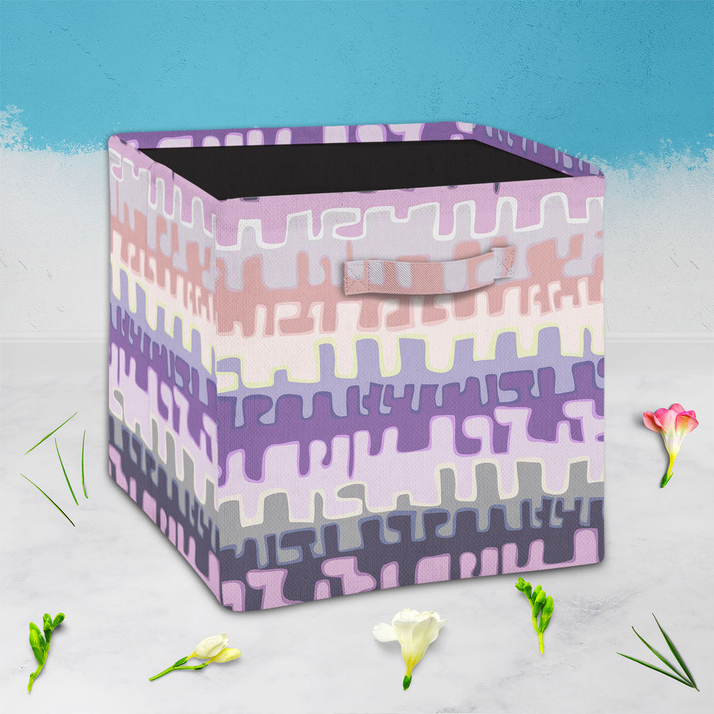 Brushstrokes & Stripes D2 Foldable Open Storage Bin | Organizer Box, Toy Basket, Shelf Box, Laundry Bag | Canvas Fabric-Storage Bins-STR_BI_CB-IC 5007613 IC 5007613, Abstract Expressionism, Abstracts, Ancient, Bohemian, Check, Digital, Digital Art, Fashion, Geometric, Geometric Abstraction, Graffiti, Graphic, Historical, Illustrations, Medieval, Modern Art, Patterns, Plaid, Retro, Semi Abstract, Signs, Signs and Symbols, Stripes, Tropical, Vintage, Watercolour, brushstrokes, d2, foldable, open, storage, bin