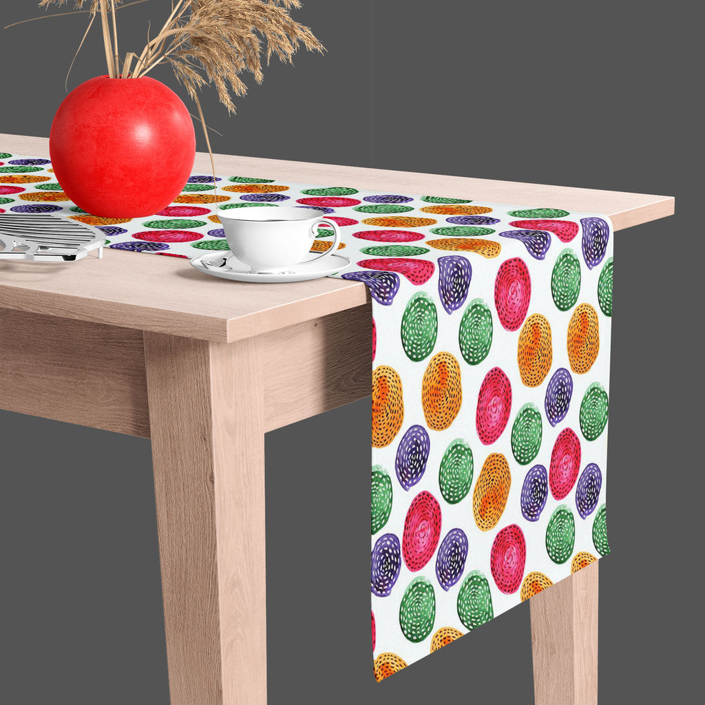 Watercolor Circles D5 Table Runner-Table Runners-RUN_TB-IC 5007614 IC 5007614, Abstract Expressionism, Abstracts, Art and Paintings, Circle, Digital, Digital Art, Dots, Drawing, Fashion, Geometric, Geometric Abstraction, Graphic, Illustrations, Modern Art, Patterns, Retro, Semi Abstract, Signs, Signs and Symbols, Splatter, Watercolour, watercolor, circles, d5, table, runner, abstract, art, backdrop, background, blot, bright, brush, card, creative, decor, decoration, design, dot, draw, elegant, element, fabr