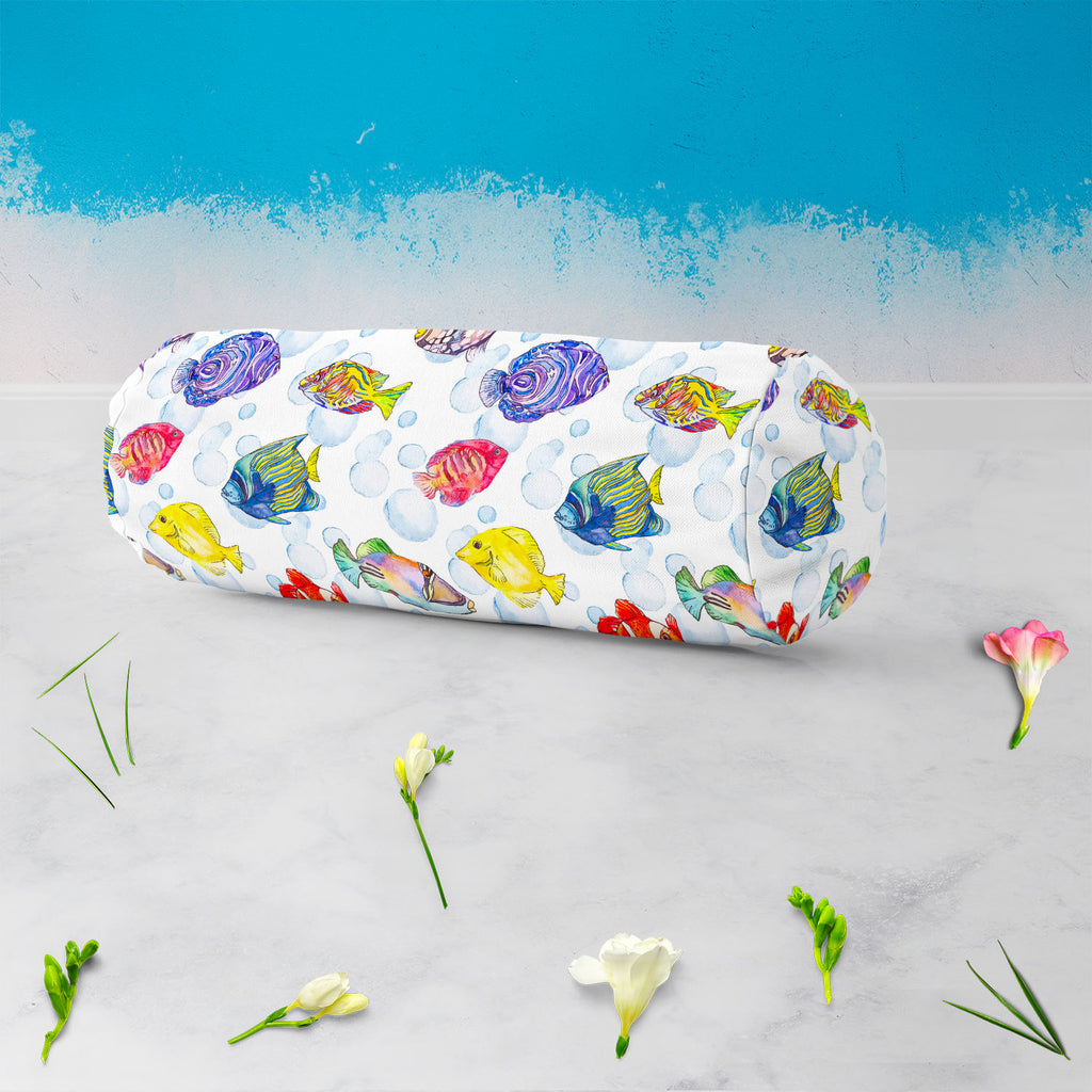 Tropical Sea D1 Bolster Cover Booster Cases | Concealed Zipper Opening-Bolster Covers-BOL_CV_ZP-IC 5007615 IC 5007615, Animals, Art and Paintings, Birds, Digital, Digital Art, Drawing, Graphic, Illustrations, Nature, Patterns, Scenic, Signs, Signs and Symbols, Stripes, Tropical, Watercolour, Wildlife, sea, d1, bolster, cover, booster, cases, concealed, zipper, opening, animal, aquarium, aquatic, art, background, bright, clown, color, colorful, design, diving, emperor, exotic, fauna, fish, illustration, isol