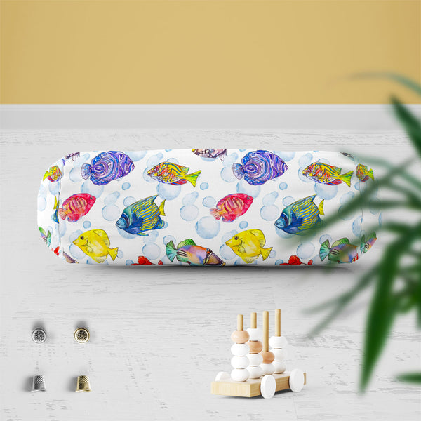 Tropical Sea D1 Bolster Cover Booster Cases | Concealed Zipper Opening-Bolster Covers-BOL_CV_ZP-IC 5007615 IC 5007615, Animals, Art and Paintings, Birds, Digital, Digital Art, Drawing, Graphic, Illustrations, Nature, Patterns, Scenic, Signs, Signs and Symbols, Stripes, Tropical, Watercolour, Wildlife, sea, d1, bolster, cover, booster, cases, zipper, opening, poly, cotton, fabric, animal, aquarium, aquatic, art, background, bright, clown, color, colorful, design, diving, emperor, exotic, fauna, fish, illustr