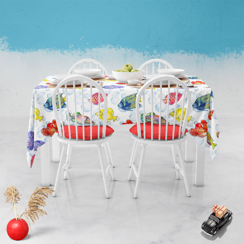 Tropical Sea D1 Table Cloth Cover-Table Covers-CVR_TB_NR-IC 5007615 IC 5007615, Animals, Art and Paintings, Birds, Digital, Digital Art, Drawing, Graphic, Illustrations, Nature, Patterns, Scenic, Signs, Signs and Symbols, Stripes, Tropical, Watercolour, Wildlife, sea, d1, table, cloth, cover, animal, aquarium, aquatic, art, background, bright, clown, color, colorful, design, diving, emperor, exotic, fauna, fish, illustration, isolate, marine, life, ocean, pattern, scale, scales, seamless, seaside, set, stri