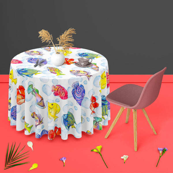 Tropical Sea D1 Table Cloth Cover-Table Covers-CVR_TB_RD-IC 5007615 IC 5007615, Animals, Art and Paintings, Birds, Digital, Digital Art, Drawing, Graphic, Illustrations, Nature, Patterns, Scenic, Signs, Signs and Symbols, Stripes, Tropical, Watercolour, Wildlife, sea, d1, table, cloth, cover, for, dining, center, cotton, canvas, fabric, animal, aquarium, aquatic, art, background, bright, clown, color, colorful, design, diving, emperor, exotic, fauna, fish, illustration, isolate, marine, life, ocean, pattern