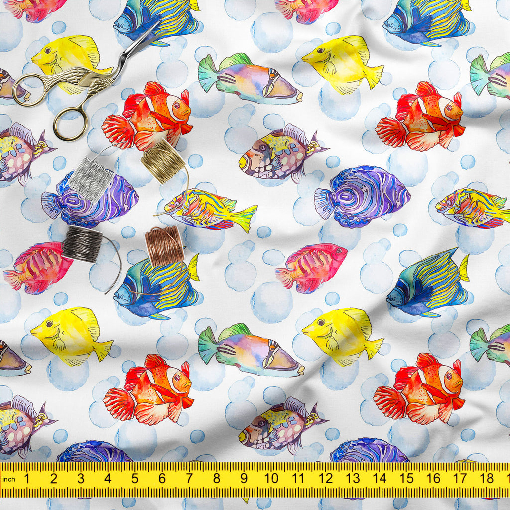 Tropical Sea D1 Upholstery Fabric by Metre | For Sofa, Curtains, Cushions, Furnishing, Craft, Dress Material-Upholstery Fabrics-FAB_RW-IC 5007615 IC 5007615, Animals, Art and Paintings, Birds, Digital, Digital Art, Drawing, Graphic, Illustrations, Nature, Patterns, Scenic, Signs, Signs and Symbols, Stripes, Tropical, Watercolour, Wildlife, sea, d1, upholstery, fabric, by, metre, for, sofa, curtains, cushions, furnishing, craft, dress, material, animal, aquarium, aquatic, art, background, bright, clown, colo