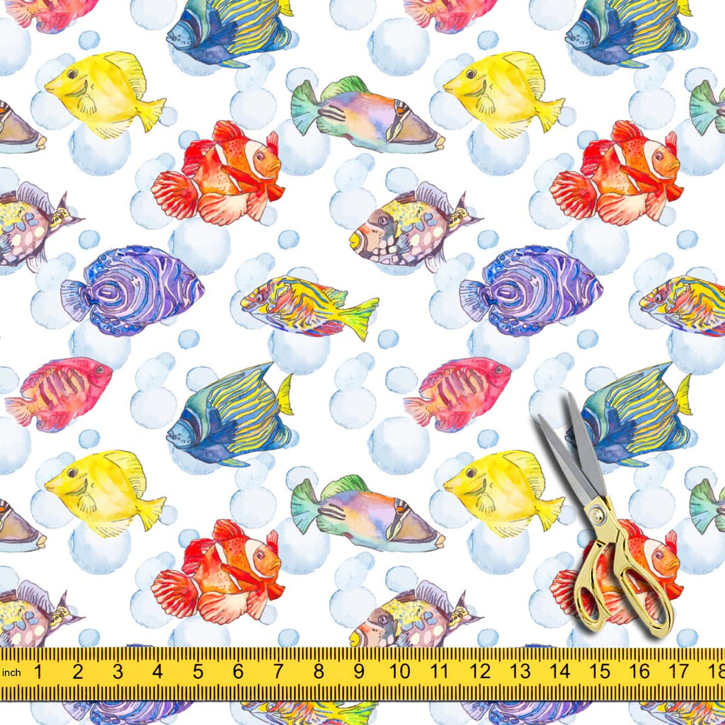 Tropical Sea Upholstery Fabric by Metre | For Sofa, Curtains, Cushions, Furnishing, Craft, Dress Material-Upholstery Fabrics-FAB_RW-IC 5007615 IC 5007615, Animals, Art and Paintings, Birds, Digital, Digital Art, Drawing, Graphic, Illustrations, Nature, Patterns, Scenic, Signs, Signs and Symbols, Stripes, Tropical, Watercolour, Wildlife, sea, upholstery, fabric, by, metre, for, sofa, curtains, cushions, furnishing, craft, dress, material, animal, aquarium, aquatic, art, background, bright, clown, color, colo