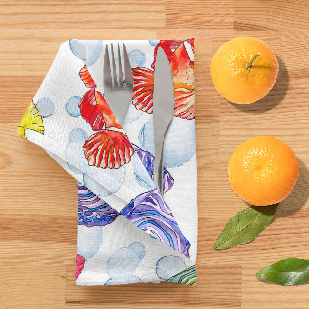 Tropical Sea D1 Table Napkin-Table Napkins-NAP_TB-IC 5007615 IC 5007615, Animals, Art and Paintings, Birds, Digital, Digital Art, Drawing, Graphic, Illustrations, Nature, Patterns, Scenic, Signs, Signs and Symbols, Stripes, Tropical, Watercolour, Wildlife, sea, d1, table, napkin, animal, aquarium, aquatic, art, background, bright, clown, color, colorful, design, diving, emperor, exotic, fauna, fish, illustration, isolate, marine, life, ocean, pattern, scale, scales, seamless, seaside, set, stripe, tropic, u