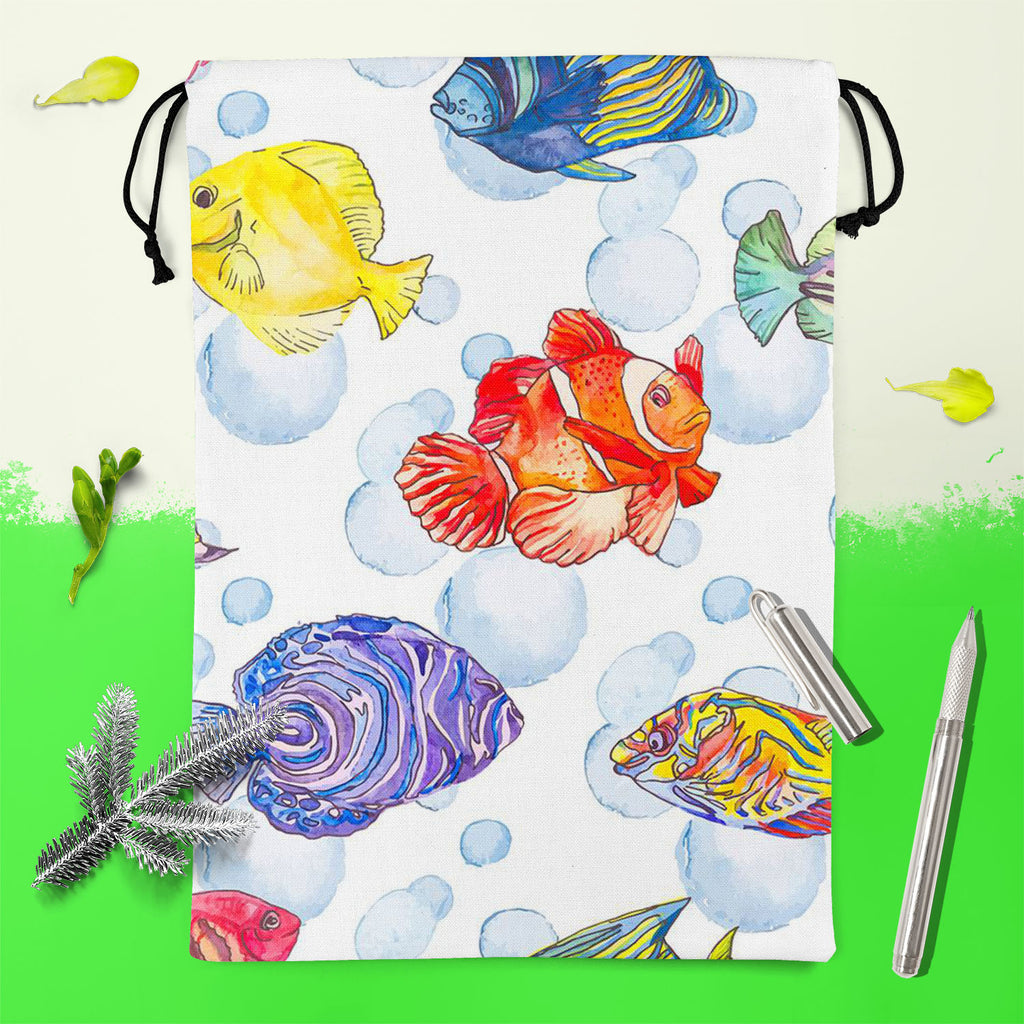 Tropical Sea D1 Reusable Sack Bag | Bag for Gym, Storage, Vegetable & Travel-Drawstring Sack Bags-SCK_FB_DS-IC 5007615 IC 5007615, Animals, Art and Paintings, Birds, Digital, Digital Art, Drawing, Graphic, Illustrations, Nature, Patterns, Scenic, Signs, Signs and Symbols, Stripes, Tropical, Watercolour, Wildlife, sea, d1, reusable, sack, bag, for, gym, storage, vegetable, travel, animal, aquarium, aquatic, art, background, bright, clown, color, colorful, design, diving, emperor, exotic, fauna, fish, illustr