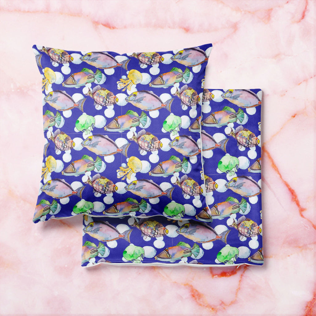 Tropical Sea D2 Cushion Cover Throw Pillow-Cushion Covers-CUS_CV-IC 5007616 IC 5007616, Animals, Art and Paintings, Birds, Drawing, Illustrations, Nature, Patterns, Scenic, Signs, Signs and Symbols, Stripes, Tropical, Watercolour, Wildlife, sea, d2, cushion, cover, throw, pillow, animal, aquarium, aquatic, art, background, beautiful, bright, color, colorful, design, diving, emperor, exotic, fauna, fish, illustration, isolate, jellyfish, marine, life, ocean, pattern, scale, scales, seamless, seaside, set, st