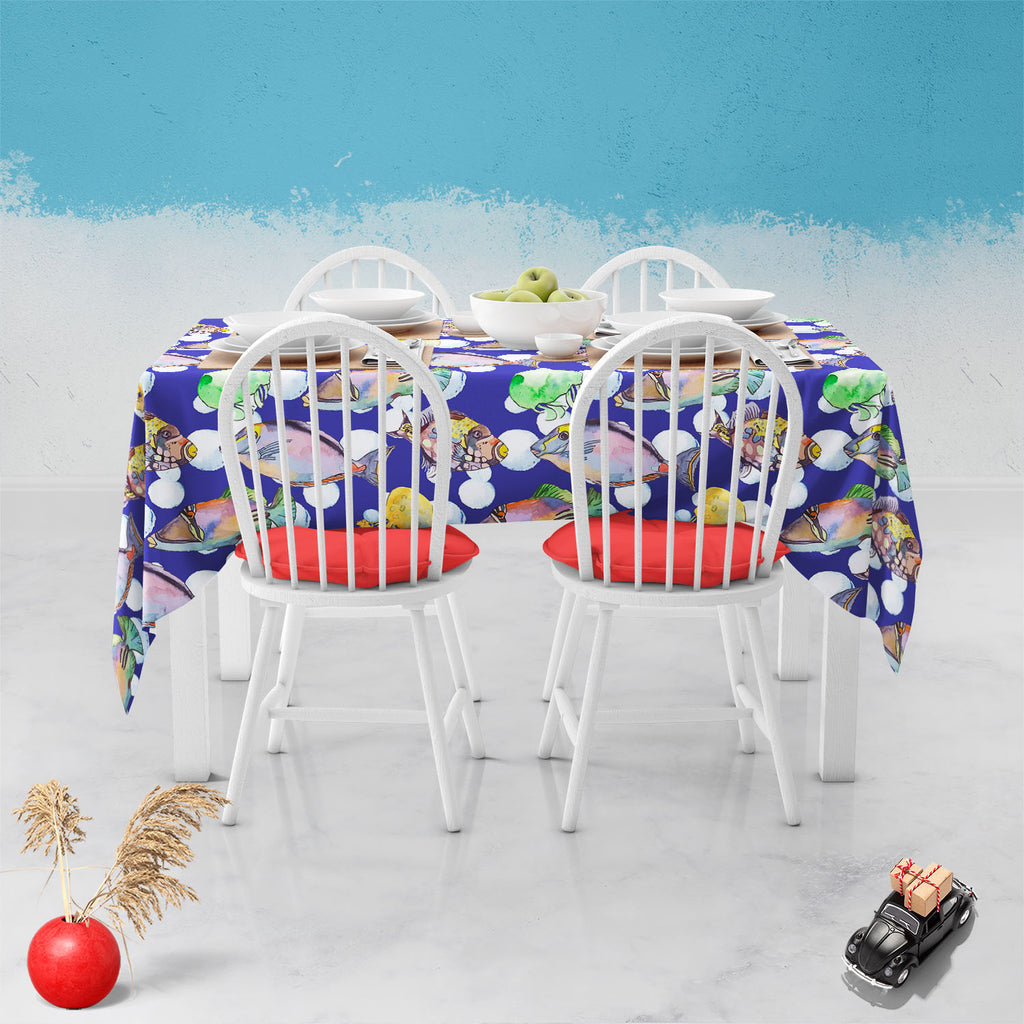 Tropical Sea D2 Table Cloth Cover-Table Covers-CVR_TB_NR-IC 5007616 IC 5007616, Animals, Art and Paintings, Birds, Drawing, Illustrations, Nature, Patterns, Scenic, Signs, Signs and Symbols, Stripes, Tropical, Watercolour, Wildlife, sea, d2, table, cloth, cover, animal, aquarium, aquatic, art, background, beautiful, bright, color, colorful, design, diving, emperor, exotic, fauna, fish, illustration, isolate, jellyfish, marine, life, ocean, pattern, scale, scales, seamless, seaside, set, stripe, tropic, unde