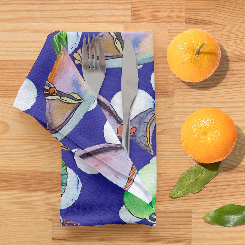 Tropical Sea D2 Table Napkin-Table Napkins-NAP_TB-IC 5007616 IC 5007616, Animals, Art and Paintings, Birds, Drawing, Illustrations, Nature, Patterns, Scenic, Signs, Signs and Symbols, Stripes, Tropical, Watercolour, Wildlife, sea, d2, table, napkin, animal, aquarium, aquatic, art, background, beautiful, bright, color, colorful, design, diving, emperor, exotic, fauna, fish, illustration, isolate, jellyfish, marine, life, ocean, pattern, scale, scales, seamless, seaside, set, stripe, tropic, underwater, water