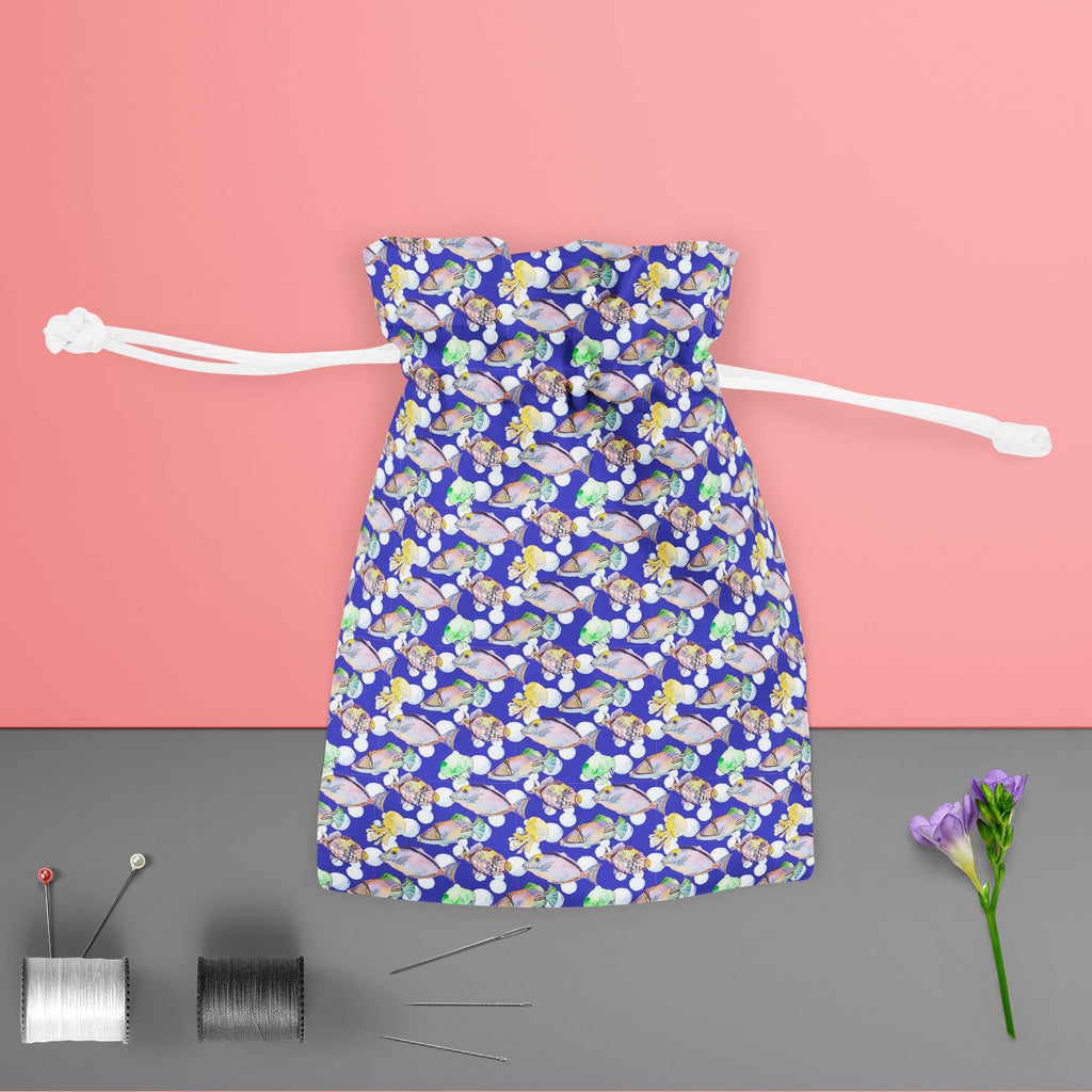 Tropical Sea D2 Pouch Wrist Potli Bag | Bag for Weddings & Casual Parties-Drawstring Pouches-PCH_FB_DS-IC 5007616 IC 5007616, Animals, Art and Paintings, Birds, Drawing, Illustrations, Nature, Patterns, Scenic, Signs, Signs and Symbols, Stripes, Tropical, Watercolour, Wildlife, sea, d2, pouch, wrist, potli, bag, for, weddings, casual, parties, animal, aquarium, aquatic, art, background, beautiful, bright, color, colorful, design, diving, emperor, exotic, fauna, fish, illustration, isolate, jellyfish, marine