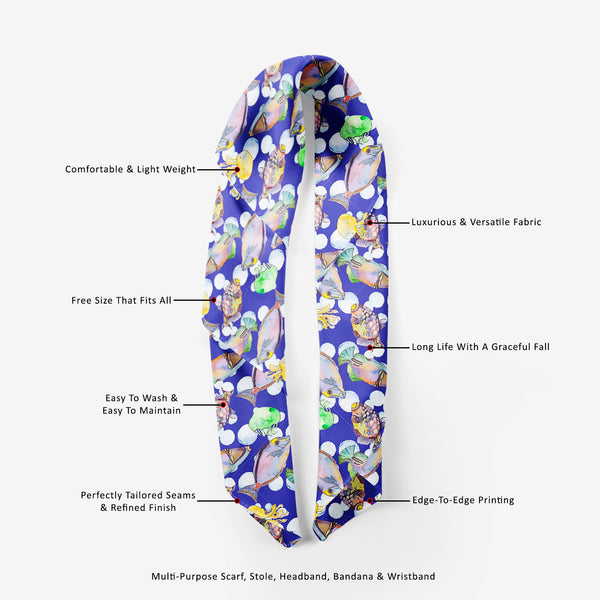 Tropical Sea Printed Scarf | Neckwear Balaclava | Girls & Women | Soft Poly Fabric-Scarfs Basic--IC 5007616 IC 5007616, Animals, Art and Paintings, Birds, Drawing, Illustrations, Nature, Patterns, Scenic, Signs, Signs and Symbols, Stripes, Tropical, Watercolour, Wildlife, sea, printed, scarf, neckwear, balaclava, girls, women, soft, poly, fabric, animal, aquarium, aquatic, art, background, beautiful, bright, color, colorful, design, diving, emperor, exotic, fauna, fish, illustration, isolate, jellyfish, mar