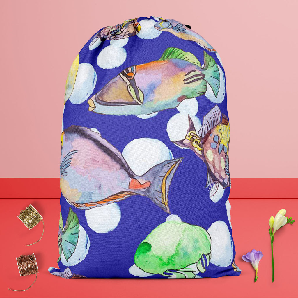 Tropical Sea D2 Reusable Sack Bag | Bag for Gym, Storage, Vegetable & Travel-Drawstring Sack Bags-SCK_FB_DS-IC 5007616 IC 5007616, Animals, Art and Paintings, Birds, Drawing, Illustrations, Nature, Patterns, Scenic, Signs, Signs and Symbols, Stripes, Tropical, Watercolour, Wildlife, sea, d2, reusable, sack, bag, for, gym, storage, vegetable, travel, animal, aquarium, aquatic, art, background, beautiful, bright, color, colorful, design, diving, emperor, exotic, fauna, fish, illustration, isolate, jellyfish, 