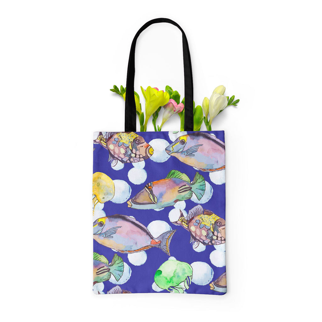 Tropical Sea D2 Tote Bag Shoulder Purse | Multipurpose-Tote Bags Basic-TOT_FB_BS-IC 5007616 IC 5007616, Animals, Art and Paintings, Birds, Drawing, Illustrations, Nature, Patterns, Scenic, Signs, Signs and Symbols, Stripes, Tropical, Watercolour, Wildlife, sea, d2, tote, bag, shoulder, purse, multipurpose, animal, aquarium, aquatic, art, background, beautiful, bright, color, colorful, design, diving, emperor, exotic, fauna, fish, illustration, isolate, jellyfish, marine, life, ocean, pattern, scale, scales,