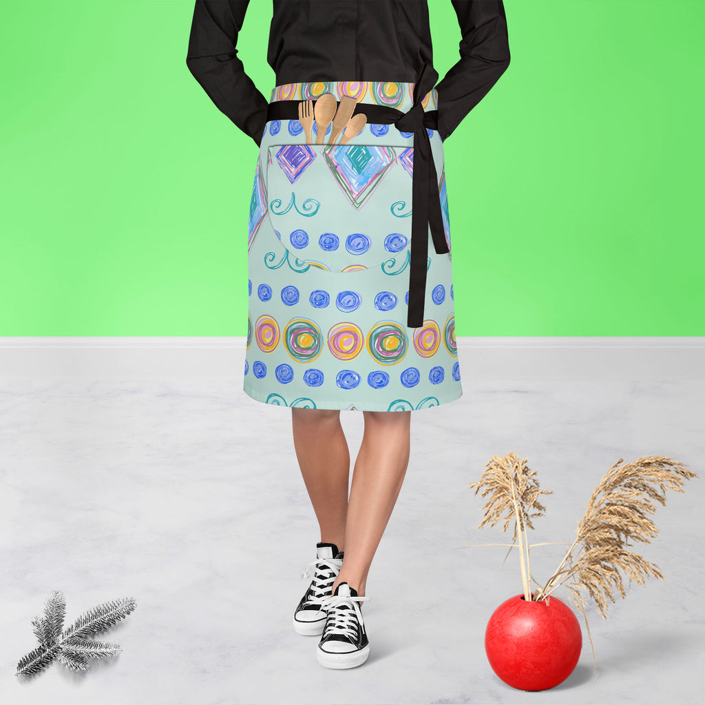 Hand Drawn Design D3 Apron | Adjustable, Free Size & Waist Tiebacks-Apron Waist to Knee-APR_WS_KN-IC 5007618 IC 5007618, Abstract Expressionism, Abstracts, Art and Paintings, Baby, Children, Circle, Digital, Digital Art, Fashion, Geometric, Geometric Abstraction, Graphic, Holidays, Kids, Modern Art, Nature, Patterns, Retro, Scenic, Semi Abstract, Signs, Signs and Symbols, Stripes, Urban, hand, drawn, design, d3, apron, adjustable, free, size, waist, tiebacks, abstract, art, backdrop, background, curly, deco