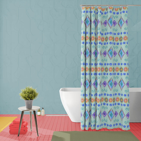 Hand Drawn Design D3 Washable Waterproof Shower Curtain-Shower Curtains-CUR_SH-IC 5007618 IC 5007618, Abstract Expressionism, Abstracts, Art and Paintings, Baby, Children, Circle, Digital, Digital Art, Fashion, Geometric, Geometric Abstraction, Graphic, Holidays, Kids, Modern Art, Nature, Patterns, Retro, Scenic, Semi Abstract, Signs, Signs and Symbols, Stripes, Urban, hand, drawn, design, d3, washable, waterproof, polyester, shower, curtain, eyelets, abstract, art, backdrop, background, curly, decor, decor