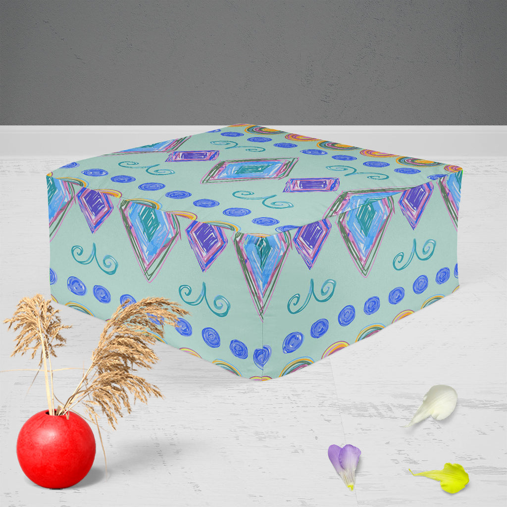 Hand Drawn Design D3 Footstool Footrest Puffy Pouffe Ottoman Bean Bag | Canvas Fabric-Footstools-FST_CB_BN-IC 5007618 IC 5007618, Abstract Expressionism, Abstracts, Art and Paintings, Baby, Children, Circle, Digital, Digital Art, Fashion, Geometric, Geometric Abstraction, Graphic, Holidays, Kids, Modern Art, Nature, Patterns, Retro, Scenic, Semi Abstract, Signs, Signs and Symbols, Stripes, Urban, hand, drawn, design, d3, footstool, footrest, puffy, pouffe, ottoman, bean, bag, canvas, fabric, abstract, art, 