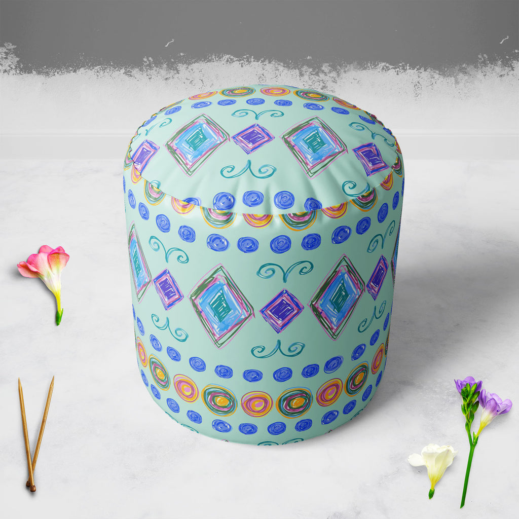 Hand Drawn Design D3 Footstool Footrest Puffy Pouffe Ottoman Bean Bag | Canvas Fabric-Footstools-FST_CB_BN-IC 5007618 IC 5007618, Abstract Expressionism, Abstracts, Art and Paintings, Baby, Children, Circle, Digital, Digital Art, Fashion, Geometric, Geometric Abstraction, Graphic, Holidays, Kids, Modern Art, Nature, Patterns, Retro, Scenic, Semi Abstract, Signs, Signs and Symbols, Stripes, Urban, hand, drawn, design, d3, footstool, footrest, puffy, pouffe, ottoman, bean, bag, canvas, fabric, abstract, art, 