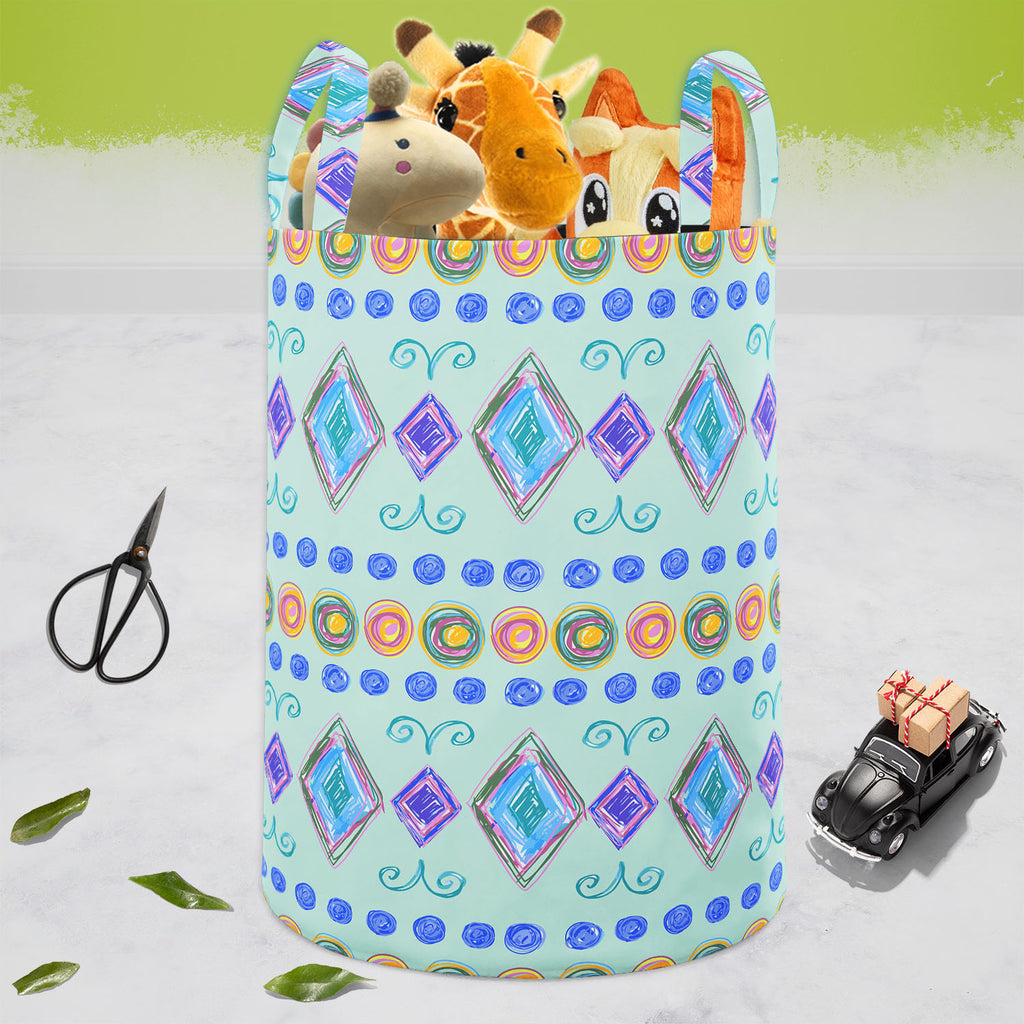 Hand Drawn Design D3 Foldable Open Storage Bin | Organizer Box, Toy Basket, Shelf Box, Laundry Bag | Canvas Fabric-Storage Bins-STR_BI_CB-IC 5007618 IC 5007618, Abstract Expressionism, Abstracts, Art and Paintings, Baby, Children, Circle, Digital, Digital Art, Fashion, Geometric, Geometric Abstraction, Graphic, Holidays, Kids, Modern Art, Nature, Patterns, Retro, Scenic, Semi Abstract, Signs, Signs and Symbols, Stripes, Urban, hand, drawn, design, d3, foldable, open, storage, bin, organizer, box, toy, baske